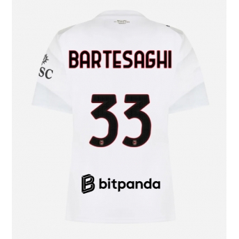 AC Milan Davide Bartesaghi #33 Maglia Gara Trasferta Repliche 2026-27 Donna Maniche Corte